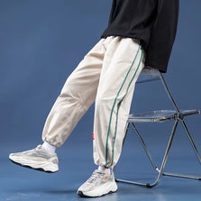 2024 Joggers Cargo Pants for Men Streetwear Ribbons Pockets Harem Pants Men Spring Summer Casual Sweatpants Fashion Harajuku