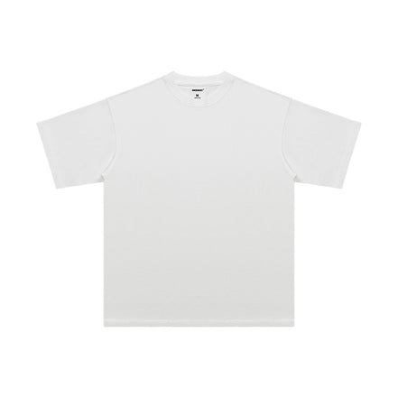 Summer New Cotton T-Shirt Men'S Retro Washed Distressed Short Sleeve Drop Shoulder Loose Fashion Brand