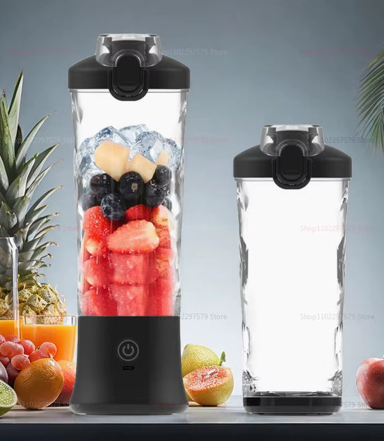New Portable Blender 600ML Electric Juicer Fruit Mixers 4000Mah USB Rechargeable Mini Smoothie Blender Orange Juicer Machine