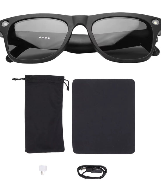 Smart Glasses 4K Camera with Flash Dual Speakers Bluetooth 5.4 Glasses AI Sound Assistant Visual Dialogue Real Time Translation