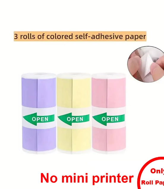 Mini Printer, Portable Thermal Printer Efficiently and Quickly, Inkless Pocket Photo Printer for Study Notes, Pictures, DIY