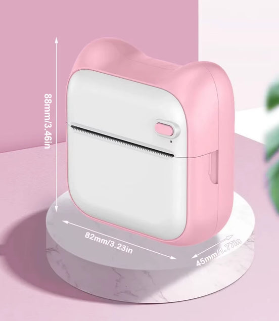 Mini Printer, Portable Thermal Printer Efficiently and Quickly, Inkless Pocket Photo Printer for Study Notes, Pictures, DIY