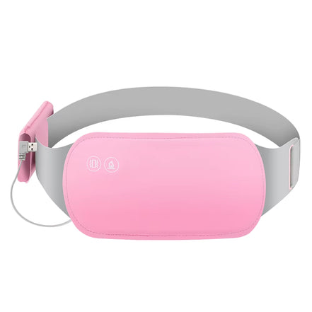 Electric Period Cramp Massager Vibrating Heating Belt for Menstrual Colic Relief Pain Waist Stomach Abdominal Warm Palace Belt