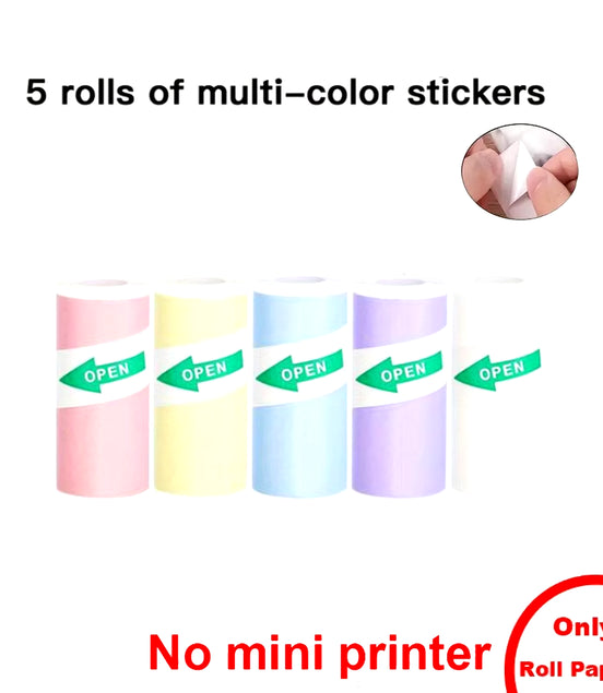 Mini Printer, Portable Thermal Printer Efficiently and Quickly, Inkless Pocket Photo Printer for Study Notes, Pictures, DIY