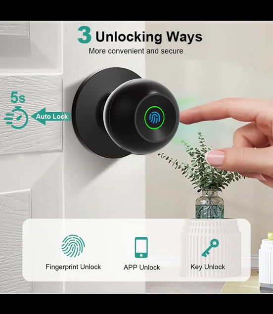 Fingerprint Door App Control Keyless Entry Door Lock for Home Bedroom Apartment