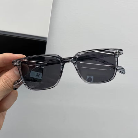 New Small Box Sunglasses Female Trendy Retro Korean Sunglasses Male Trendy round Face Net Red Plain Thin Glasses