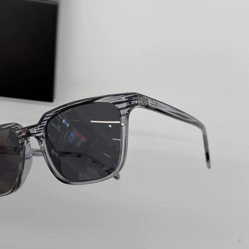 New Small Box Sunglasses Female Trendy Retro Korean Sunglasses Male Trendy round Face Net Red Plain Thin Glasses