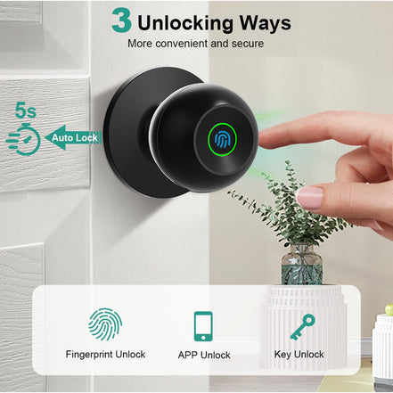 Fingerprint Door App Control Keyless Entry Door Lock for Home Bedroom Apartment