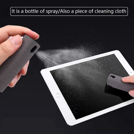 2In1 Microfiber Screen Cleaner Spray Bottle Mobile Phone Tablet Computer TV Display Screen Cleaning Wipe Cloth without Alcohol