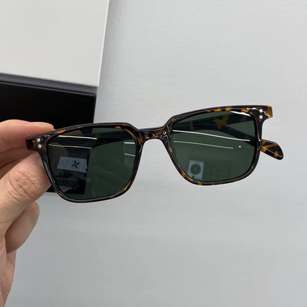 New Small Box Sunglasses Female Trendy Retro Korean Sunglasses Male Trendy round Face Net Red Plain Thin Glasses