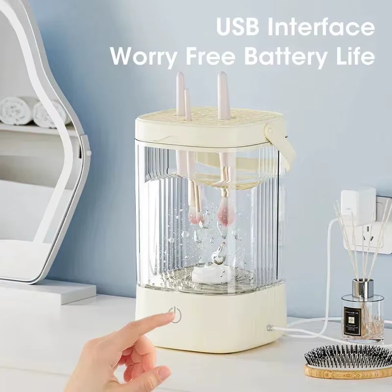 3 in 1 Electric Makeup Brush Cleaner USB Portable Makeup Brushes Lazy Cleaning Brush Tool Automatic Makeup Brush Cleaning