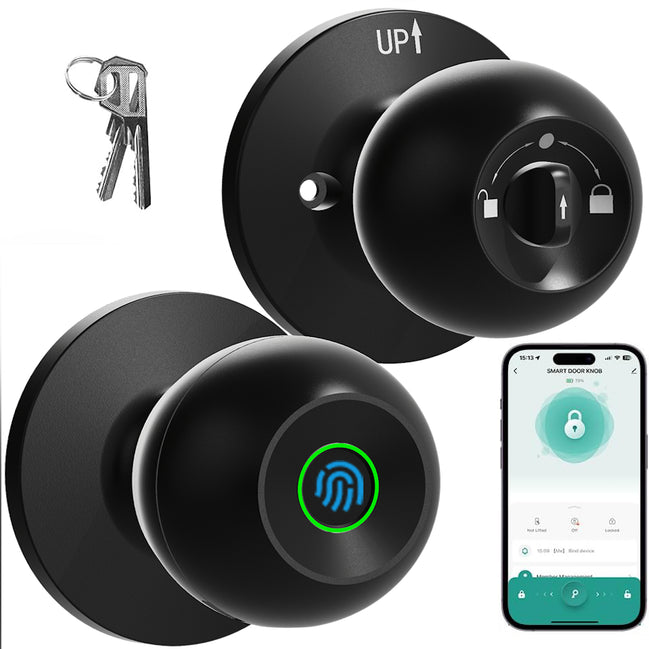 Fingerprint Door App Control Keyless Entry Door Lock for Home Bedroom Apartment