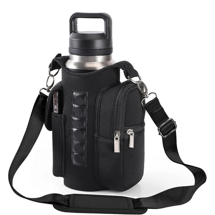 Magnetic Water Bottle Bag Sling Bag Crossbody Water Bottle Pouch Water Bottle Carrier Bag for Men Women Fitness Travel Sports