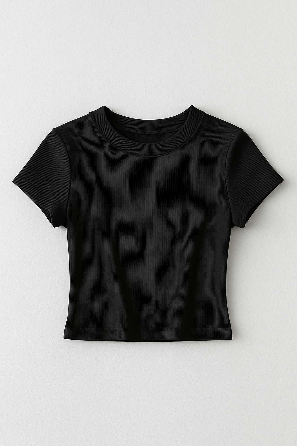 Summer Sexy O-Neck Slim Crop Top – Women’s Short Sleeve