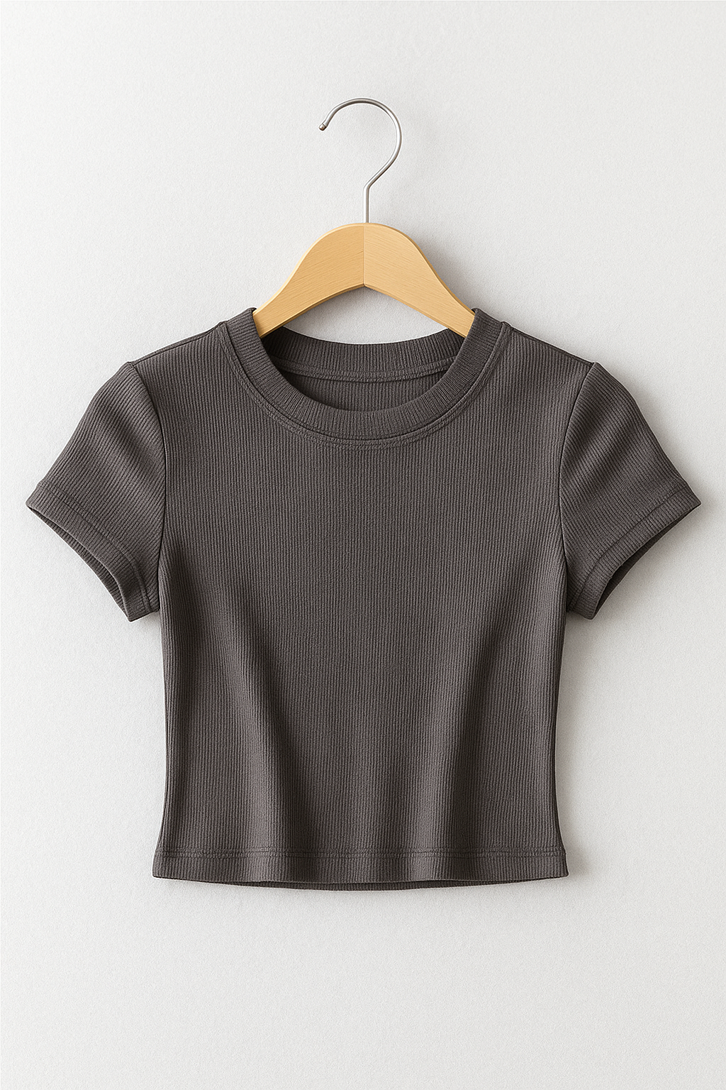 Summer Sexy O-Neck Slim Crop Top – Women’s Short Sleeve
