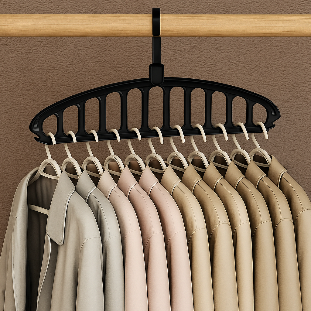 Folding Multi-Hole Clothes Hanger