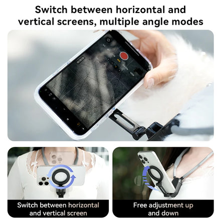 Neck Mount Magnetic Phone Clip 360° Rotation POV Phone Hold for Iphone 15 14 13 12 11 10 for SAMSUNG HUAWEI Phone Accessories