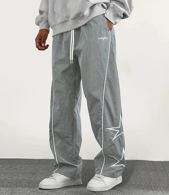 Paratrooper Pants Sports Men'S Ice Silk Spring and Summer Straight Work Pants Lace-Up Loose Pants Outdoor Pants Casual Pants