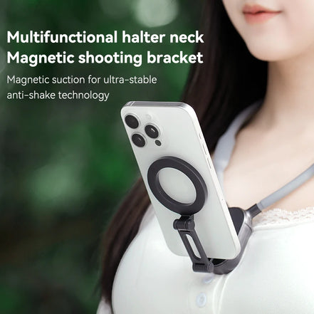 Neck Mount Magnetic Phone Clip 360° Rotation POV Phone Hold for Iphone 15 14 13 12 11 10 for SAMSUNG HUAWEI Phone Accessories