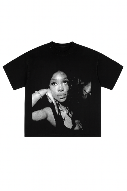 American Hip-Hop Character Pattern Printed T-Shirt