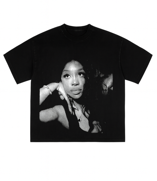 American Hip-Hop Character Pattern Printed T-Shirt
