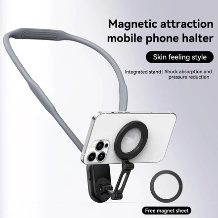 Neck Mount Magnetic Phone Clip 360° Rotation POV Phone Hold for Iphone 15 14 13 12 11 10 for SAMSUNG HUAWEI Phone Accessories