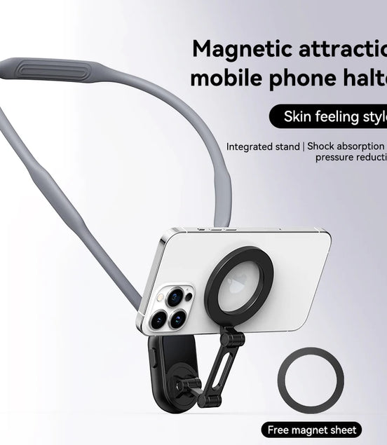 Neck Mount Magnetic Phone Clip 360° Rotation POV Phone Hold for Iphone 15 14 13 12 11 10 for SAMSUNG HUAWEI Phone Accessories