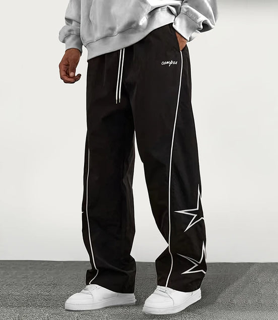 Paratrooper Pants Sports Men'S Ice Silk Spring and Summer Straight Work Pants Lace-Up Loose Pants Outdoor Pants Casual Pants