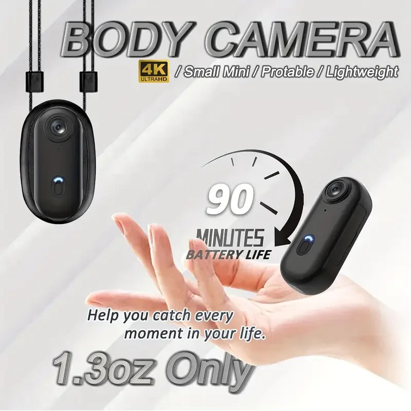2025 Magnetic 4K POV Cam Small Sports Recorder Helmet Bike Mount Mini Cam Wireless Mic Ultra Portable DV Vlog Action Recording