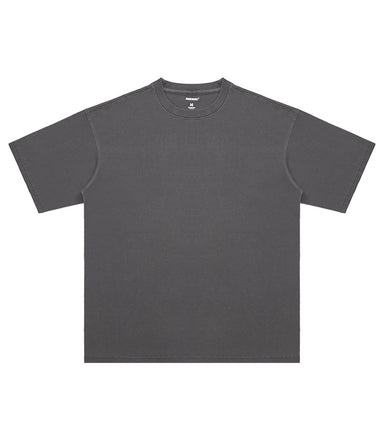 Summer New Cotton T-Shirt Men'S Retro Washed Distressed Short Sleeve Drop Shoulder Loose Fashion Brand