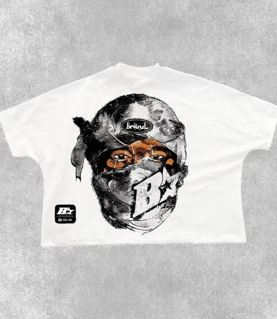 Retro Loose Casual Graphic T Shirts Y2K Harajuku Hip Hop Short Sleeved Men and Women Oversized T Shirt Goth Rock Tops Streetwear