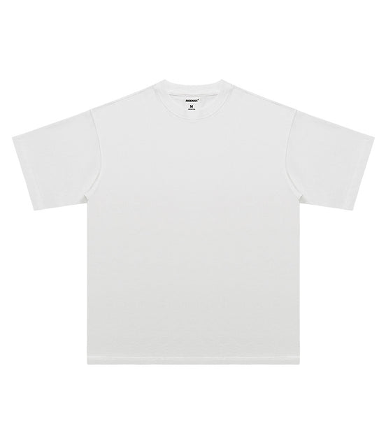 Summer New Cotton T-Shirt Men'S Retro Washed Distressed Short Sleeve Drop Shoulder Loose Fashion Brand