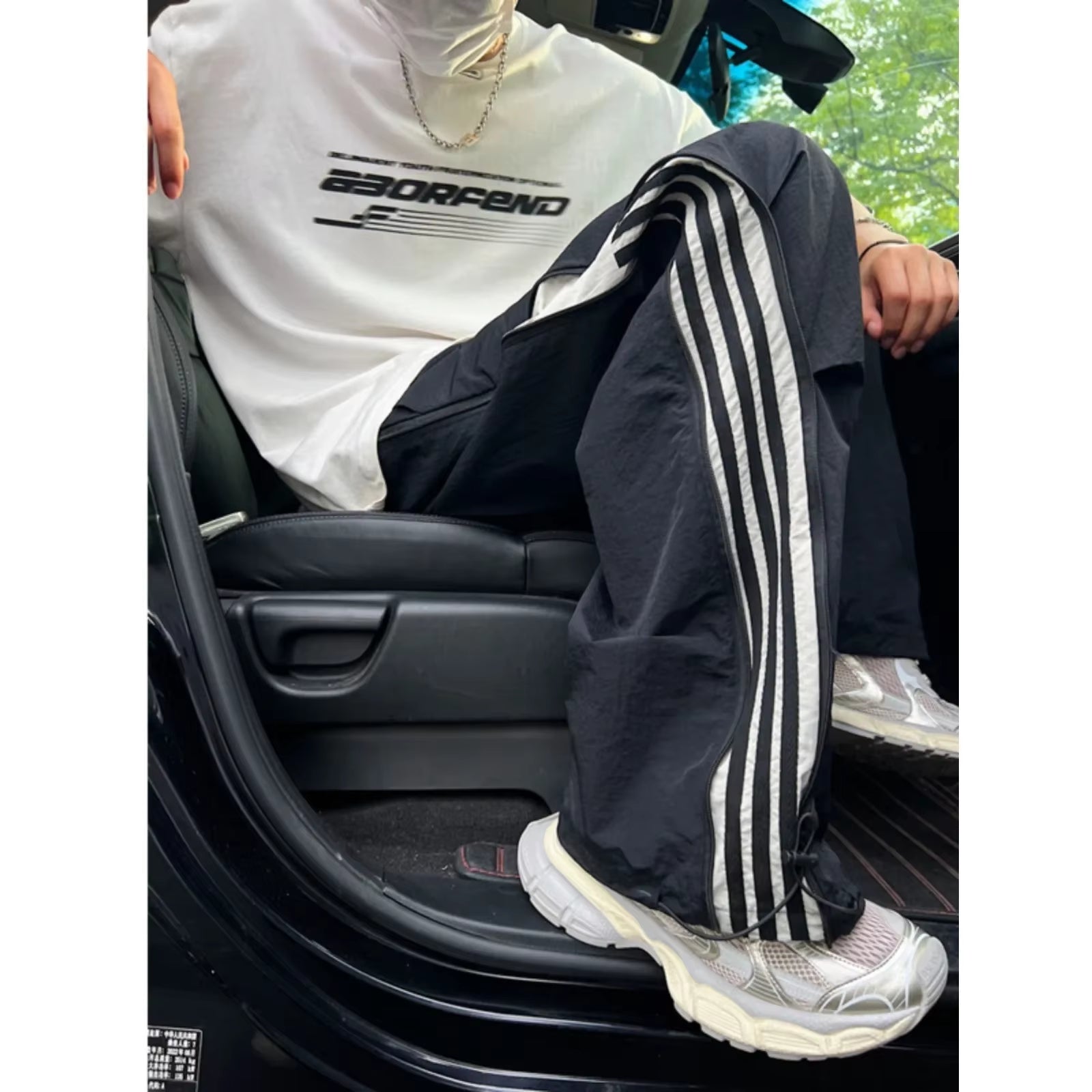 American Style Casual Trousers 2024 Autumn Trendy High Street Thin Quick Dry Straight-Leg Sweatpants Loose Fit Casual Pants