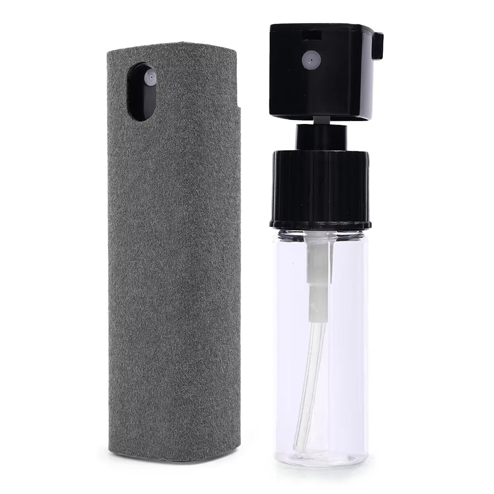 2In1 Microfiber Screen Cleaner Spray Bottle Mobile Phone Tablet Computer TV Display Screen Cleaning Wipe Cloth without Alcohol
