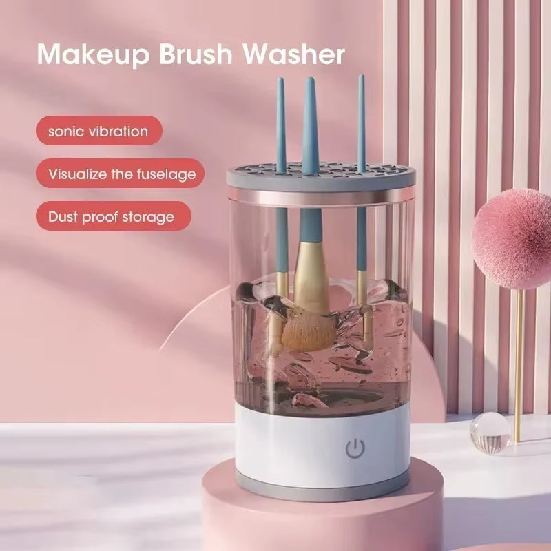 3 in 1 Electric Makeup Brush Cleaner USB Portable Makeup Brushes Lazy Cleaning Brush Tool Automatic Makeup Brush Cleaning