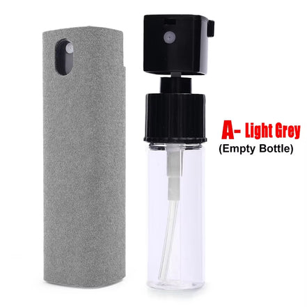 2In1 Microfiber Screen Cleaner Spray Bottle Mobile Phone Tablet Computer TV Display Screen Cleaning Wipe Cloth without Alcohol