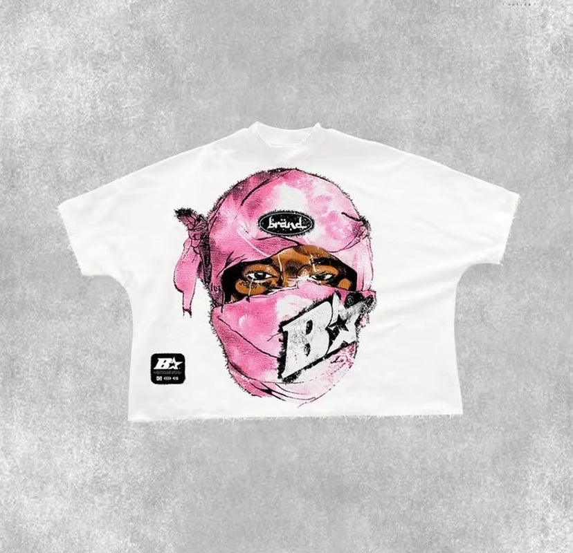 Retro Loose Casual Graphic T Shirts Y2K Harajuku Hip Hop Short Sleeved Men and Women Oversized T Shirt Goth Rock Tops Streetwear