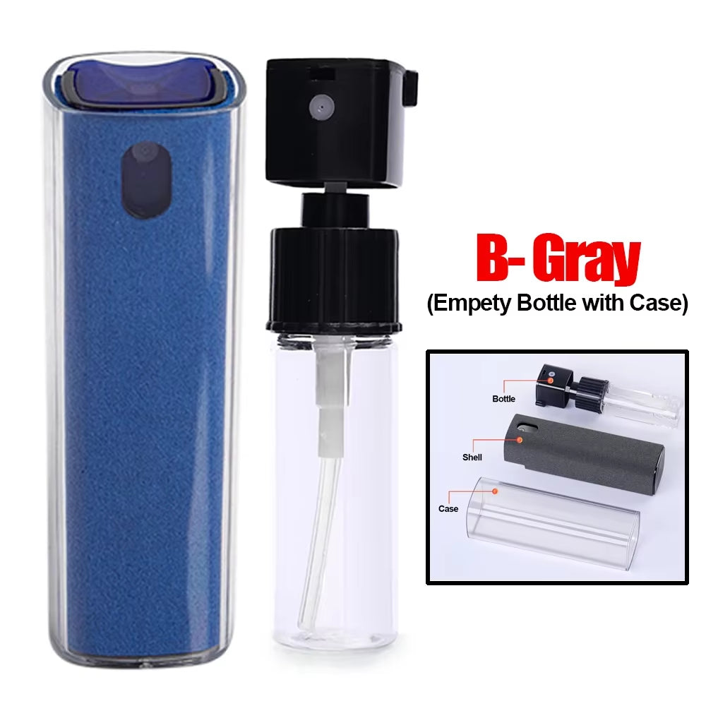2In1 Microfiber Screen Cleaner Spray Bottle Mobile Phone Tablet Computer TV Display Screen Cleaning Wipe Cloth without Alcohol