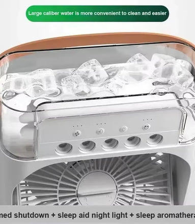 Hot Sale! Home - Portable Fan Air Conditioner: 3-In-1 Design with Humidifier USB Electric LED Night Light
