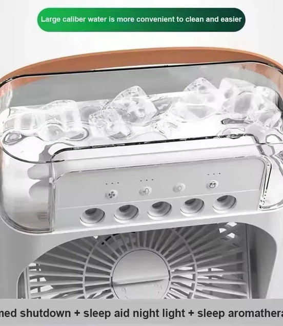 Hot Sale! Home - Portable Fan Air Conditioner: 3-In-1 Design with Humidifier USB Electric LED Night Light